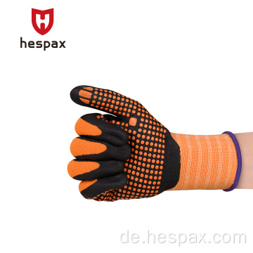 Hespax Orange 15 Gauge Nylon -Mikrofoamnitrilhandschuhe